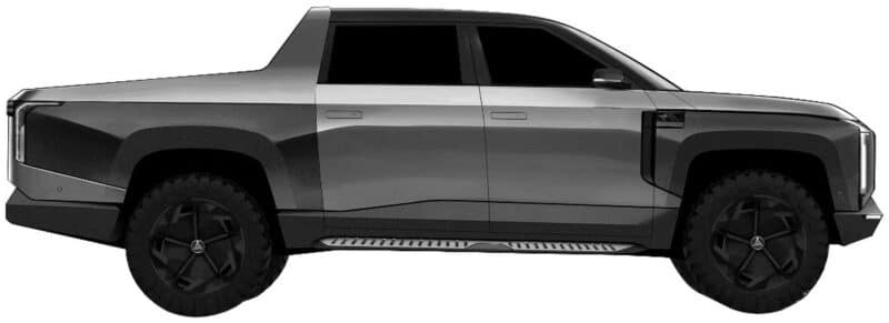 Китайский электрический пикап от Sany Group раскрыт на патентах