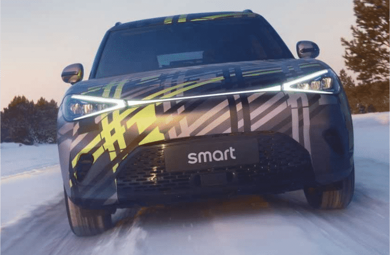 Шпионские испытания электромобиля Smart #1 в Китае