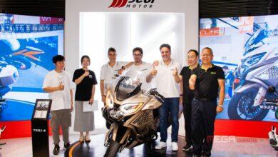 Европейская команда ведущих дизайнеров совершает первый визит в штаб-квартиру JEDI, после запуска мотоциклов FR750 и Kylin750.