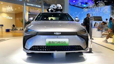 Краткий видео обзор экстерьера и интерьера Geely Geometry G6 EV 2024 года — автосалон в Чэнду, 2023 год