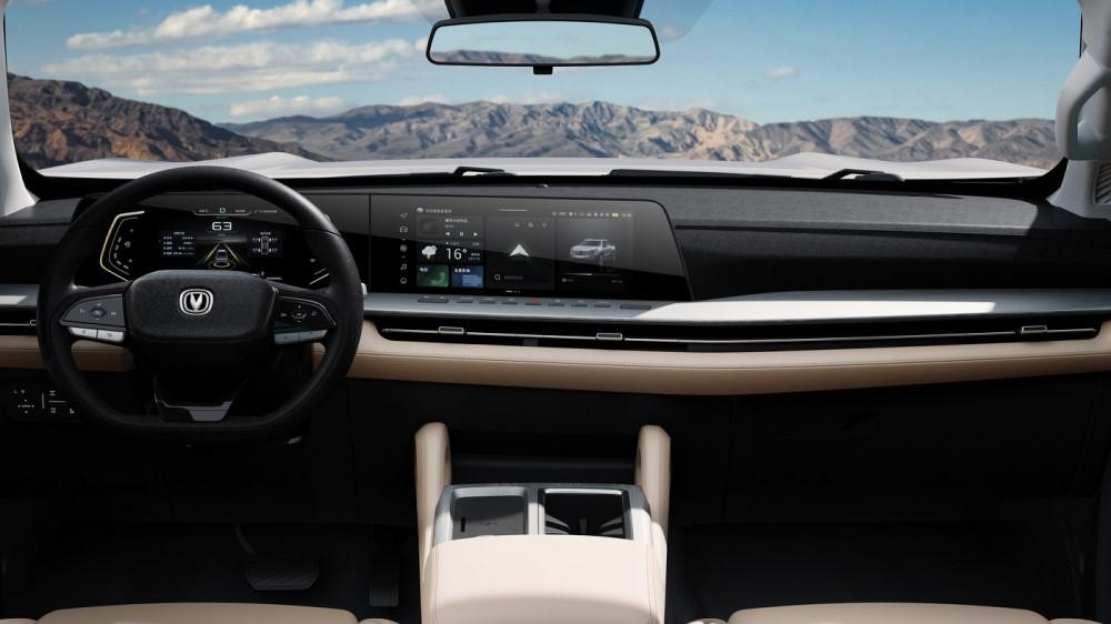 пикап Changan Hunter серийный гибрид в Китае салон салон первый ряд