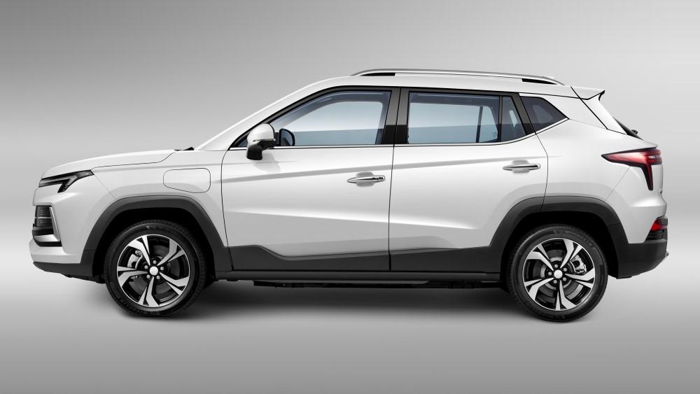 электрический JAC e-JS4 в Казахстане сбоку