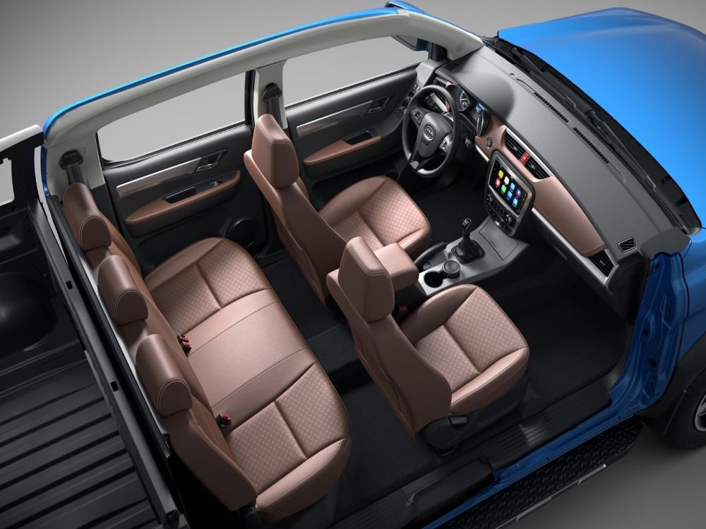 Салон пикапа JAC T8, интерьер