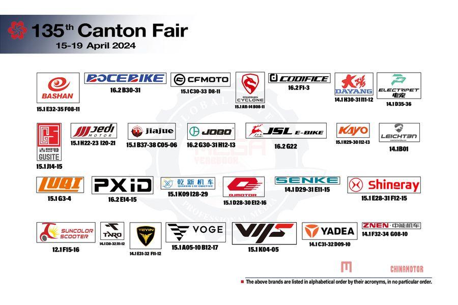 135-я Кантонская ярмарка двухколесных транспортных средств пройдет с 15 по 19 апреля 2024 года в Гуанчжоу.