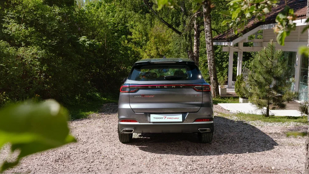 обновленный кроссовер Chery Tiggo 7 Pro Max сзади серый