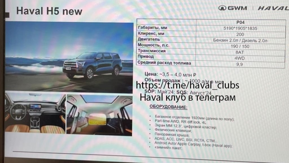 Haval H5 в России цены комплектация характеристики размеры