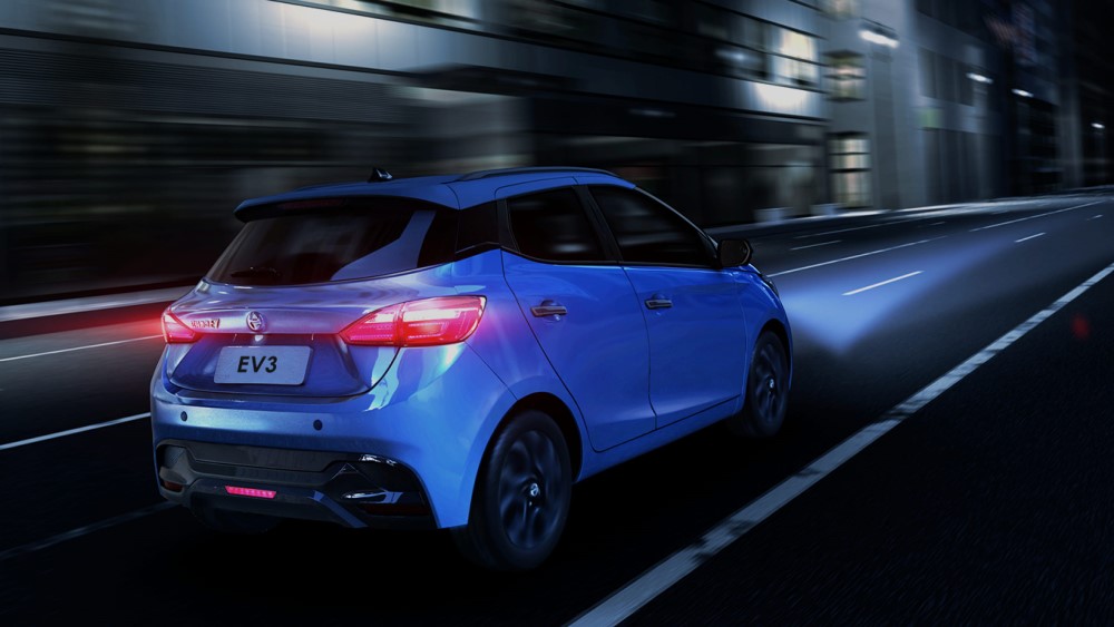 JMEV EV3 Электрический хэтчбек Боковая задняя часть