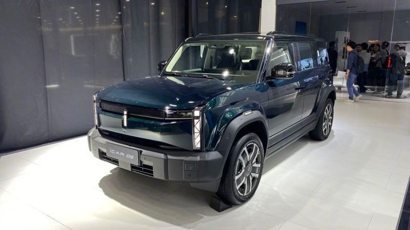 Chery iCar 03 вид спереди автосалон в Гуанчжоу