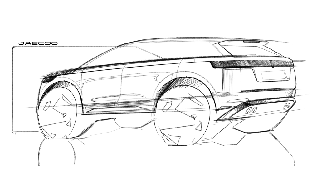jaecoo j5 вид сзади рисунок