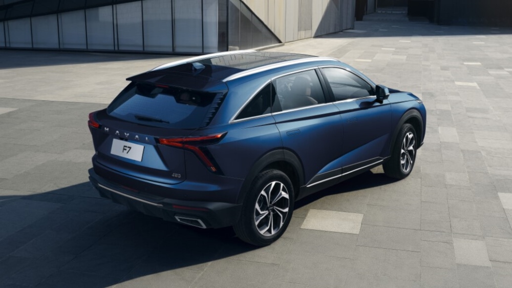 haval f7 новый боковая задняя часть синий