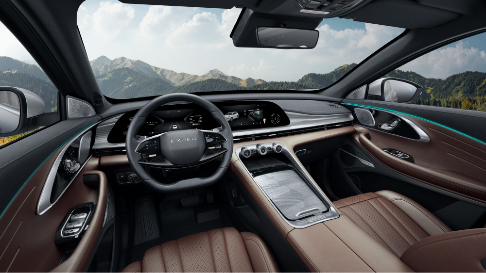 exeed txl флагманский салон коричневый 