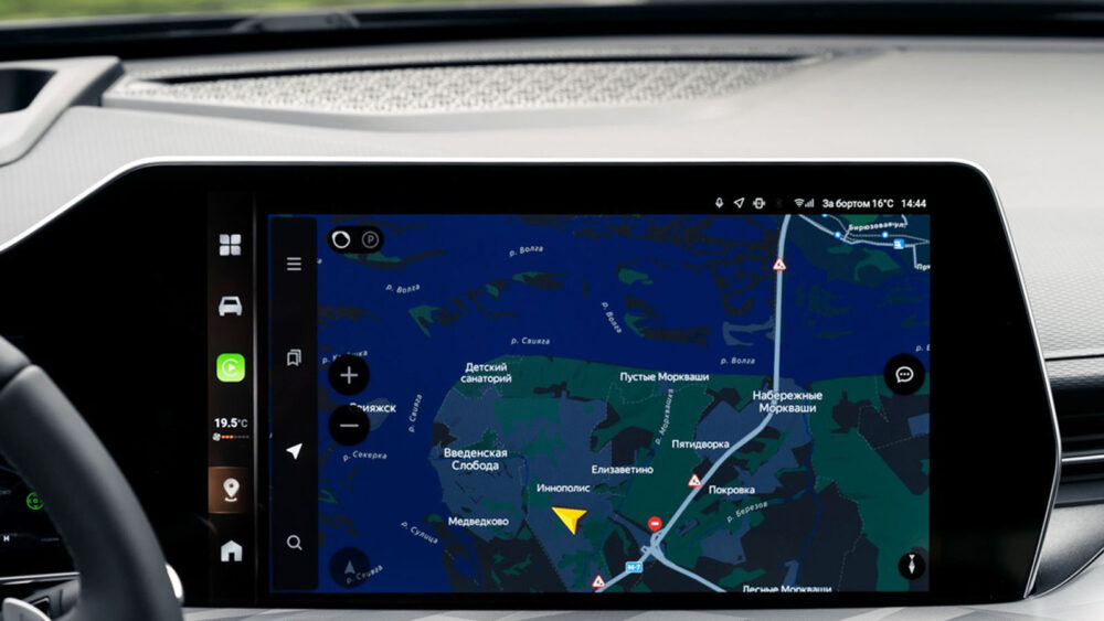 Haval F7 новый новый второе поколение в Беларуси салон интерьер мультимедиа медиа система яндекс навигатор