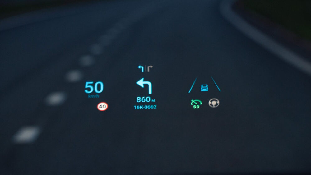 Haval F7 новый новый второго поколения в Беларуси салон интерьер проекция на стекло