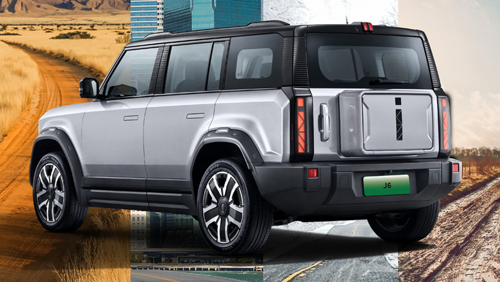 Jaecoo J6 вид сзади сбоку