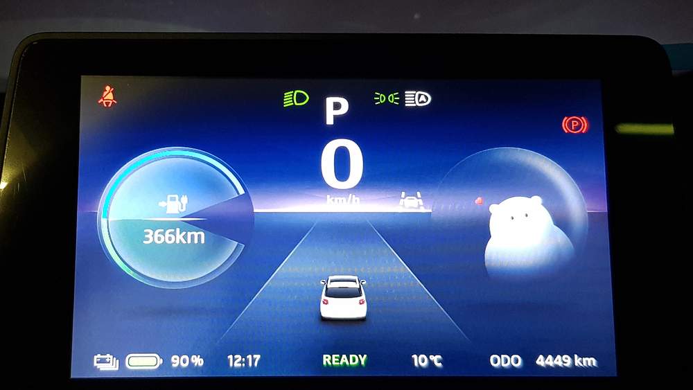 Electric city car JAC E30X in Belarus test salon interior dashboard