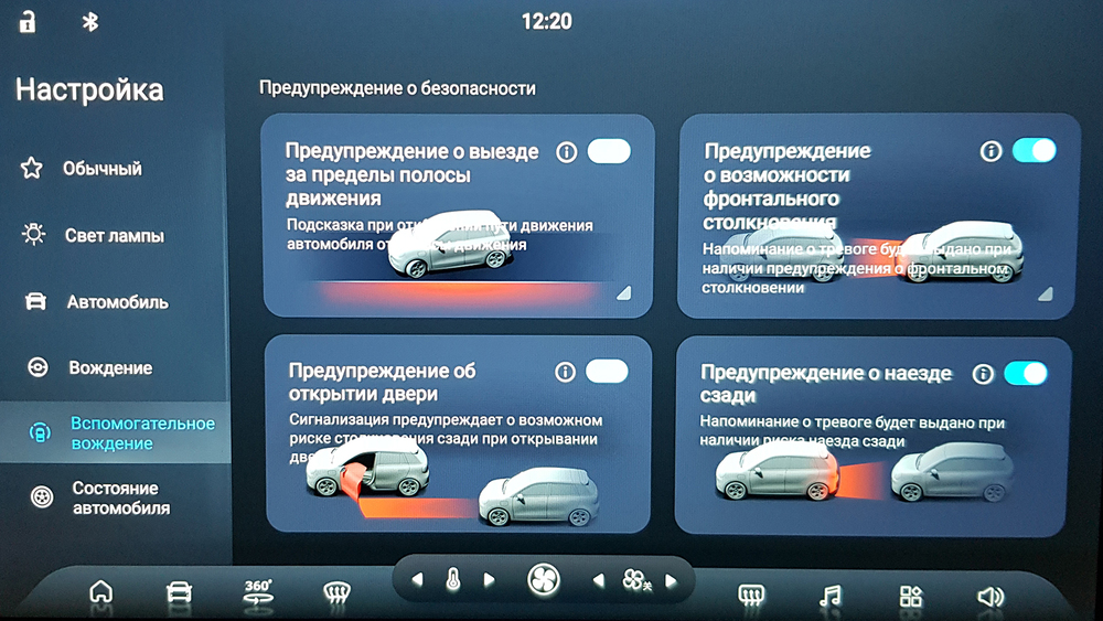 Electric city car JAC E30X in Belarus test salon interior media system security systems assistants