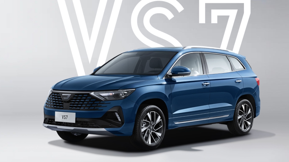 Рестайлинговый кроссовер Jetta VS7 сбоку вперед