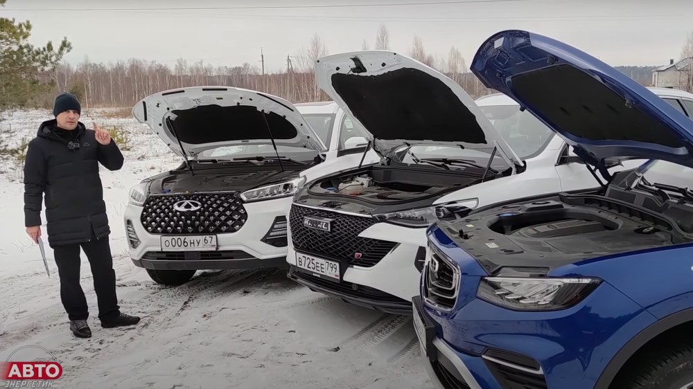 сравнение Chery Tiggo 7 Pro, Haval F7 и Geely Atlas Pro