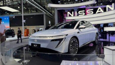 На автосалоне в Гуанчжоу дебютирует электрический седан Nissan N7 для Китая, стремясь оставаться актуальным