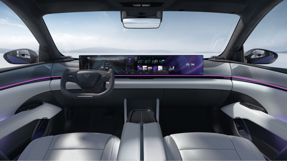 экран салона кроссовера Jiyue 01