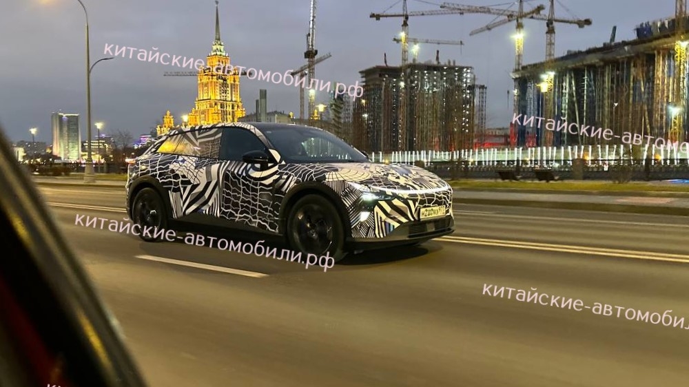 Jiyue 01 Россия, шпионское фото автомобиля из китайского Google в Москве