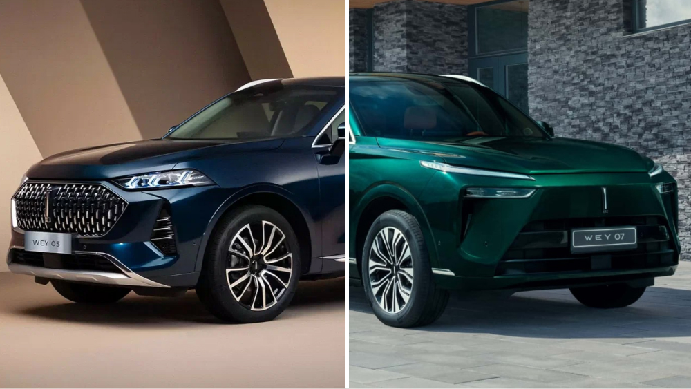 Wey 05 синяя сторона спереди Wey 07 зеленая сторона спереди