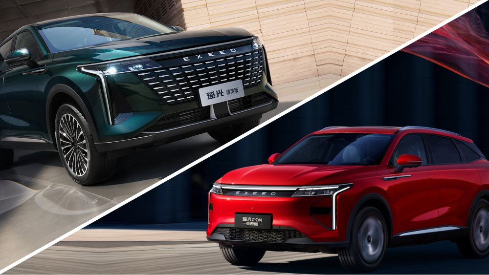 Два вариации Exeed RX, доступные на китайском рынке / фото -коллаже