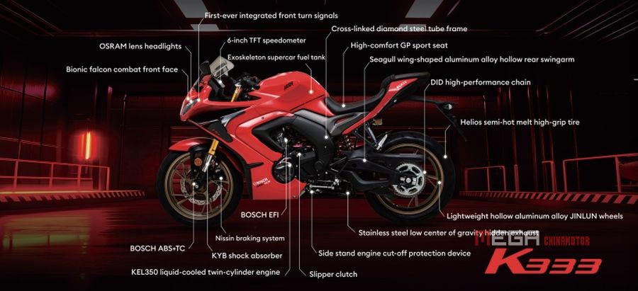 Jedi K333 - Спортивный велосипед следующего поколения K333 Jedi Китайские мотоциклевые новости Mega Chinamotor 03