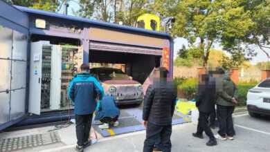 Демонстрационная станция Nio's Firefly впервые была замечена в Китае. Демонстрационная станция Nio's Firefly впервые была замечена в Китае.