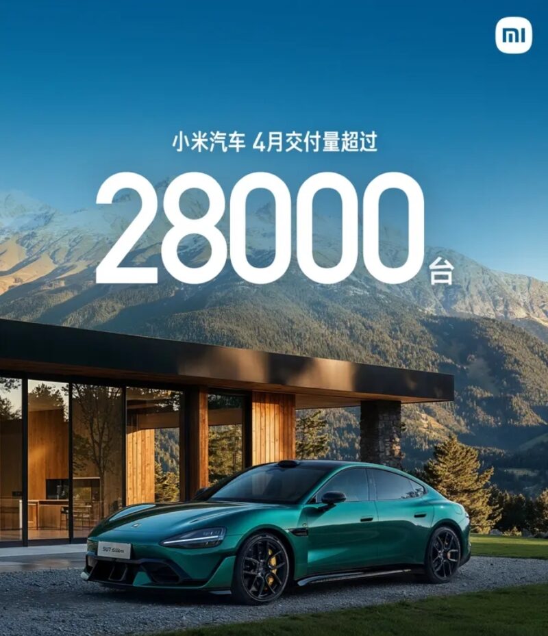 Рейтинг доставки стартапов китайского NEV, Leapmotor: 41039, Xiaomi: 28000+, Nio: 23900, апрель 2025 г.