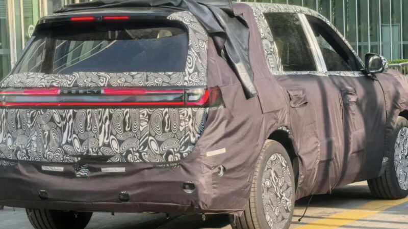 Geely Galaxy Starship 9 PHEV Crossover Spotted в Китае во время дорожных испытаний