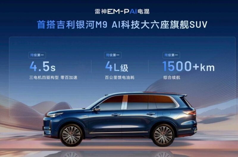 В Китае раскрыты ключевые характеристики флагманского внедорожника Geely Galaxy M9