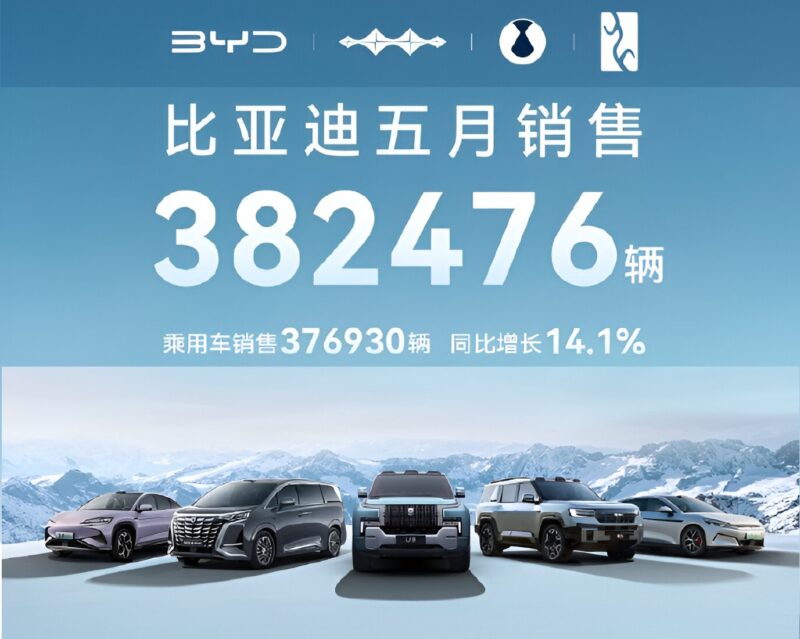 В Китае лидируют BYD и Geely, появляются новые бренды