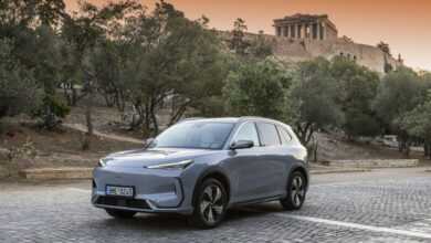В Китае Geely EX5 электрический внедорожник официально выходит на греческий рынок. В Китае Geely EX5 электрический внедорожник официально выходит на греческий рынок.