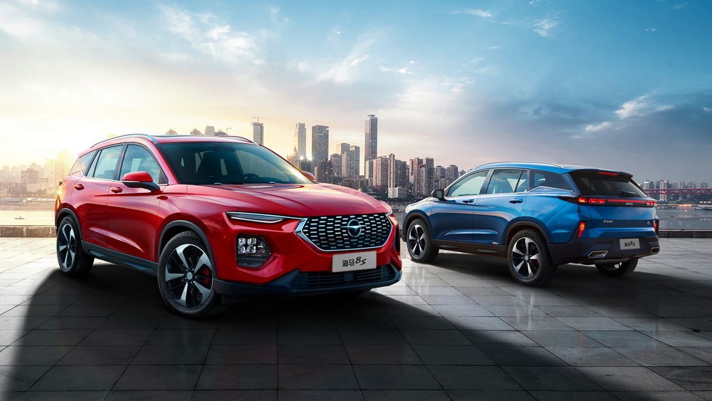 кроссовер Haima 8S сзади сбоку спереди