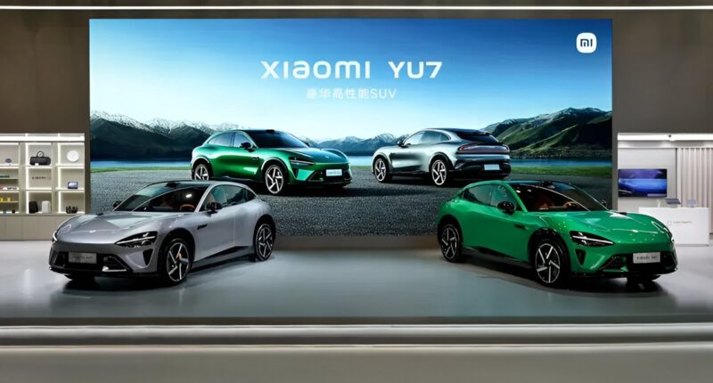 В Китае готовится запуск Xiaomi YU7 с мощностью 681 л.с., который составит конкуренцию Tesla Model Y