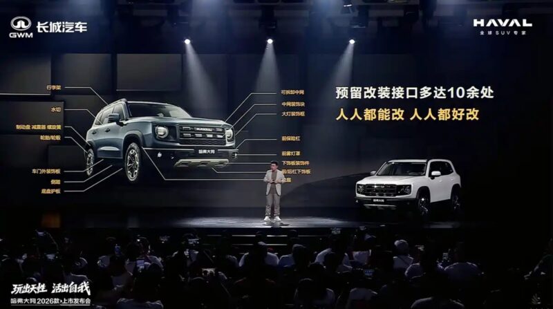 В Китае стартовали продажи GWM Haval Big Dog 2026 года с новой системой полного привода и функциями для тюнинга от 17 000 долларов.