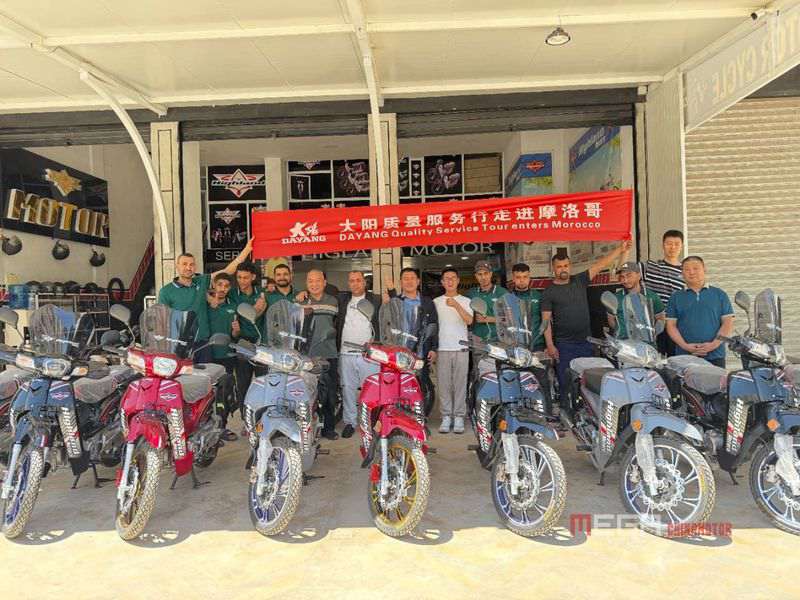Даянг "Качественный сервис за рубежом" Вступил в Марокко Даянг, вошел в Morocco China Motorcycle News Mega Chinamotor 02