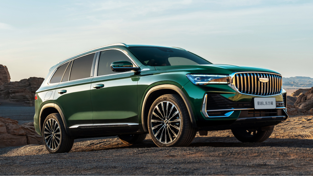 Geely Monjaro на передней части зеленого креста -рейтинга самый популярный автомобиль в Китае в январе 2025 года