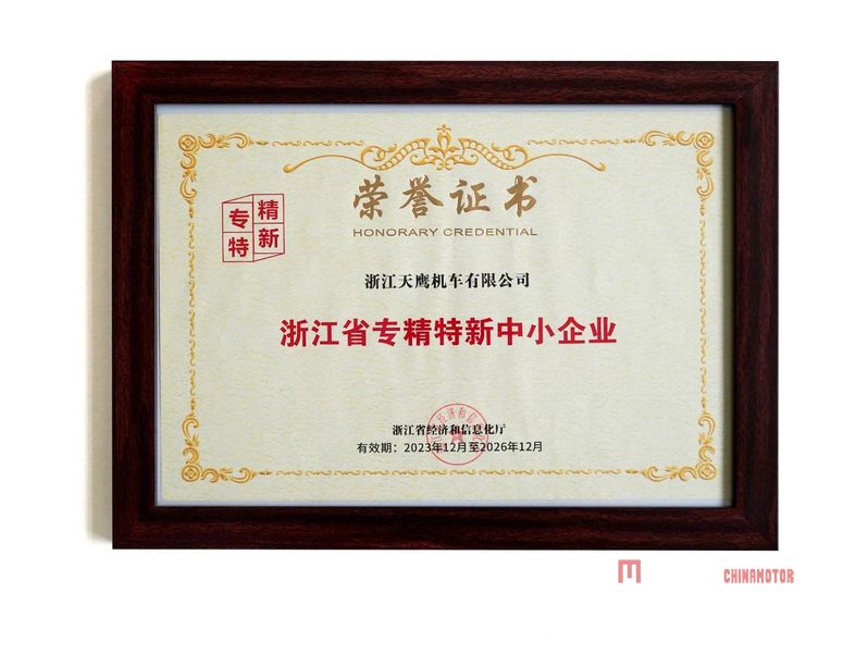 Тейин был награжден «специализированным, утонченным, отличительным и инновационным малым и средним предприятием провинции Чжэцзян» »