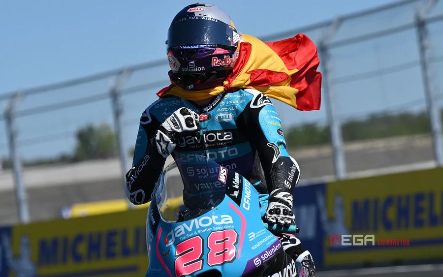 Команда Cfmoto Aspar выиграла двойной на Гран -при Мишлен в Венгрии CFMOTO ASPAR Команда выиграла вдвое на Гран -при Мишлен Гран -при Венгрии Китая Mega Chinamotor 03