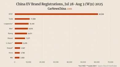 В Китае BYD лидирует с 60 930 продажами, Tesla – 11 000, Xpeng – 9 071, Onvo – 3 700, Nio – 3 450 В Китае BYD лидирует с 60 930 продажами, Tesla – 11 000, Xpeng – 9 071, Onvo – 3 700, Nio – 3 450