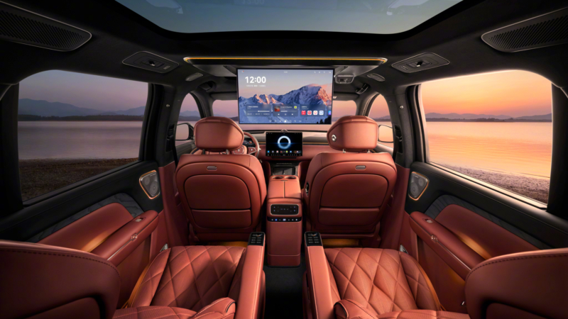 В Китае раскрыт интерьер роскошного внедорожника Voyah Taishan от Dongfeng с батареей на 65 кВт⋅ч.