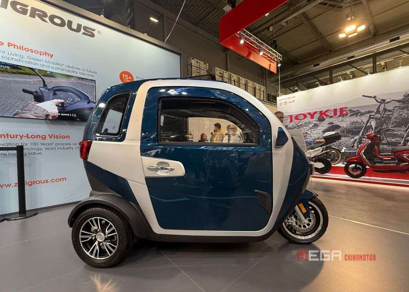 Chinese Electric Tricycles and Four-Wheelers Shine at EICMA 2025 Chinese Electric Tricycles and Four Wheelers Shine at EICMA 2025 China Electric Motorcycle news MEGA CHINAMOTOR VIGROUS 02 2