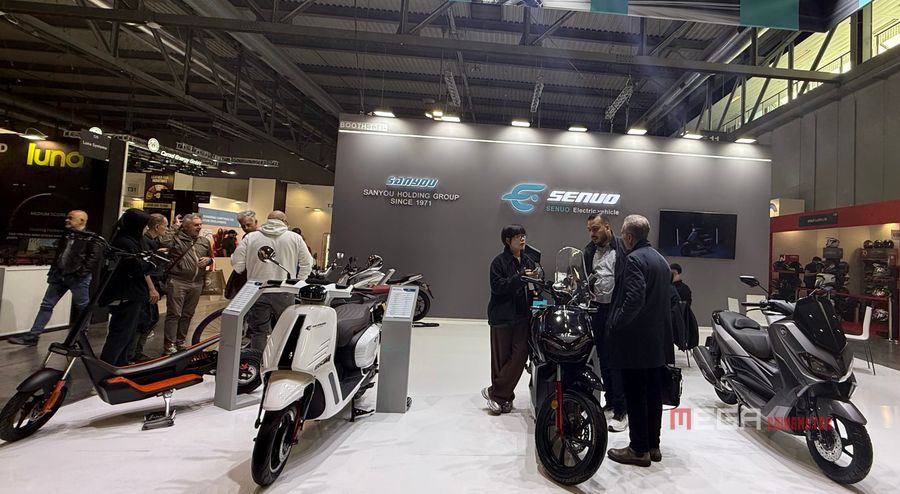 Chinese Electric Scooters、Off-roads and Kick-scooters Shine at EICMA 2025: Innovation Driving the Future of Mobility Chinese Electric Two wheeler Brands Shine at EICMA 2025 China Electric Motorcycle news MEGA CHINAMOTOR SENUO 02