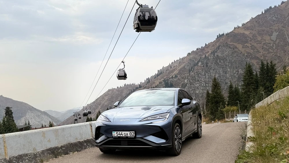 BYD Sealion 7 казахстан тест сбоку спереди шимбулак