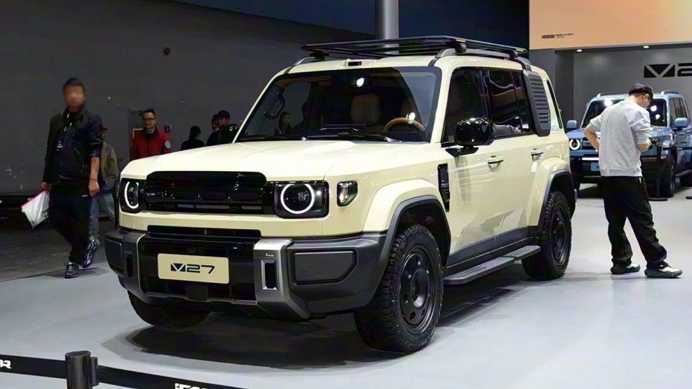 Chery iCaur V27 сбоку спереди автосалон гуанчжоу