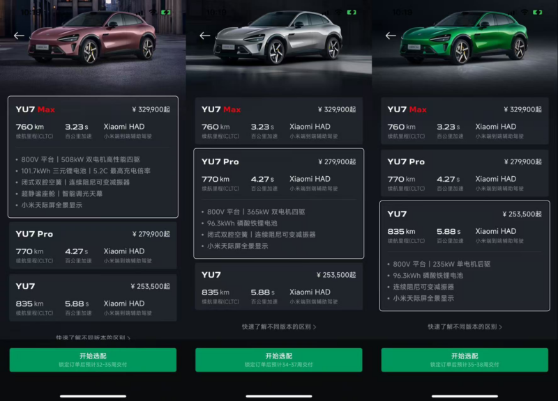 В Китае сроки поставки Xiaomi SU7 значительно сокращены и доступны уже через 6 недель