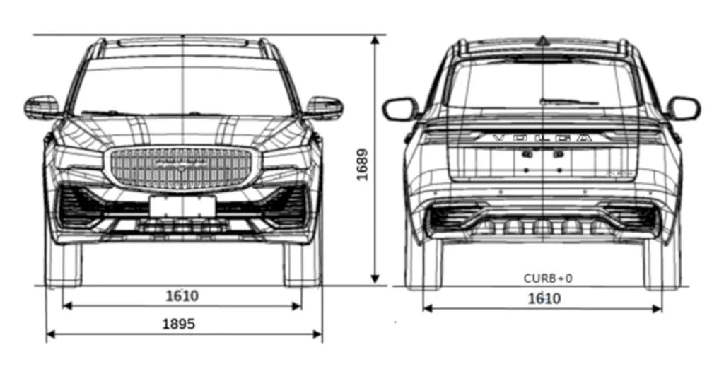 volga k50 оттс размеры габариты спереди сзади