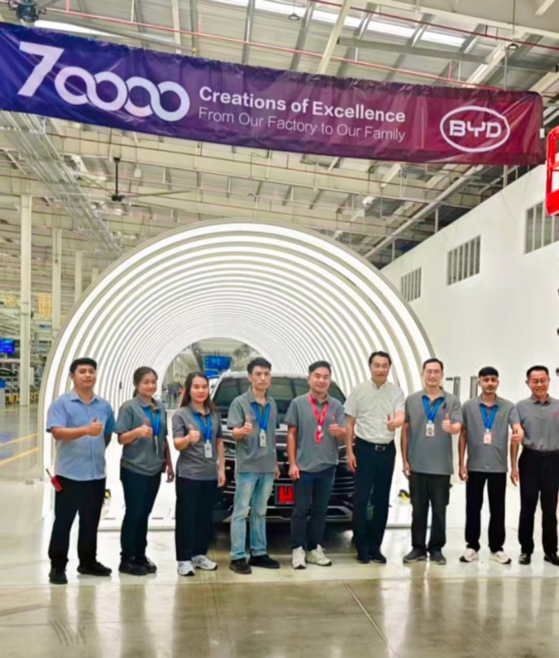 В Китае BYD отпраздновала выпуск 70 000 автомобилей в Таиланде юбилейной моделью Sealion 6